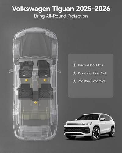 3W Floor Mats Fit for Volkswagen Tiguan 2025-2026 - Image 3
