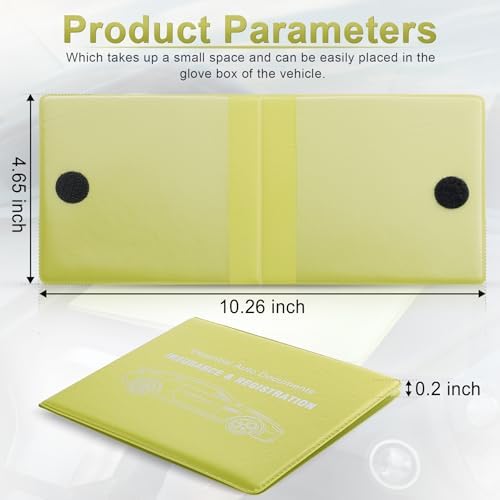 UYYE Car Registration and Insurance Card Holder, Vehicle Glove Box Car Organizer, Interior Car Accessories for Documents, Cards, License - 2 Pack - Image 2