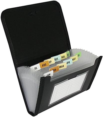 C-Line 13-Pocket Expanding File, Coupon Size, Includes Tabs, 1 File, Fashion Circle Series, Black/Gray (56412) - Image 2