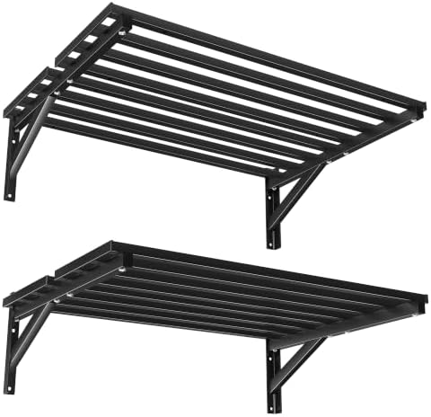 EVERHANGER Heavy Duty Garage Wall Shelves, 2 x 3 ft Metal Storage Shelves by ToolStorageOrganizer