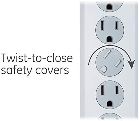 GE Surge Protector Power Strip, 2 Pack, 6 Ft Extension Cord - Image 5
