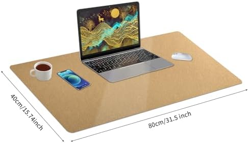 Bloss Gold Desk Mat, PU Large Mouse Pad for Desk, Desk Matt for Desktop, Desk Pad Mat Waterproof, Computer Mat for Office/Home/Decor/Desk Protector(31.5 x 15.7 Inches) - Image 6