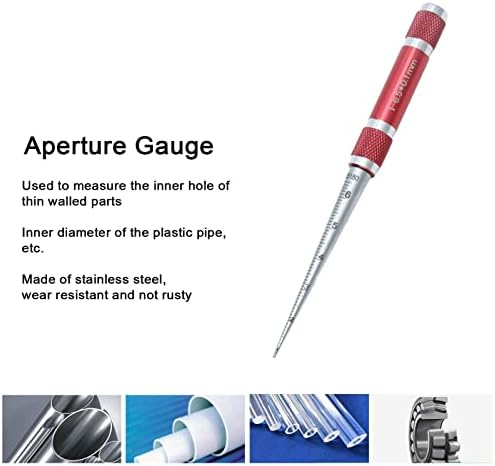 Hole Tapered Ruler, Taper Aperture Gauge Stainless Steel Conical Inner Diameter for Plastic Tubes DIY Equipment Thin Walled Parts DIY Hardware 1‑6.5mm Inspection Measurement Tool - Image 2