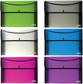 BAZIC Products Plastic File Folder, Letter Size File Folders Wallet, Home Office School Supplies, Portable Paper Organizer for Receipts Bills Documents, 1 Unit Random Color Will BE Sent by BAZICProducts