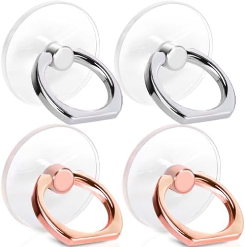 4 Pack Jsoerpay Cell Phone Ring Holder, 2 Silver+2 Rose Gold by Jsoerpay