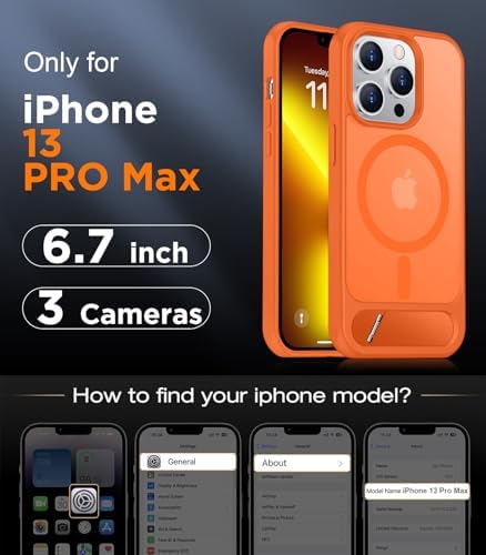 Temdan Magnetic Compatible with iPhone 13 Pro Max Case, [Built-in Invisible Kickstand][Compatible with MagSafe][Military Grade Shockproof] Slim Translucent Matte Phone Case for iPhone 13 Pro Max 6.7" - Image 2