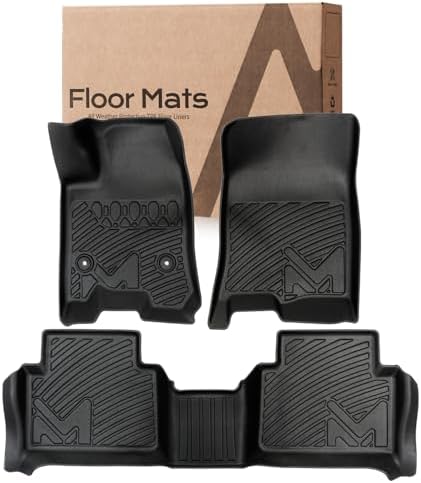 TPE Automotive Floor Mats Custom for 2023-2026 Chevy Colorado & GMC Canyon Crew Cab, All Weather Cover Protection Waterproof Black Floor Liner Front & Rear Row Full Set Car Mats, 3PCS - Image 7