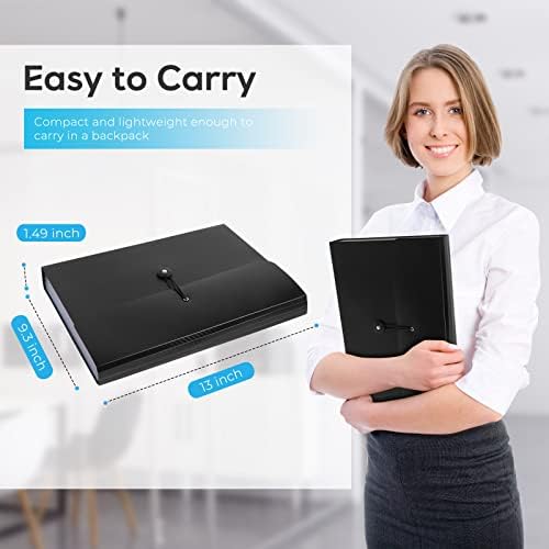 Accordion File Organizer, Expanding File Folder for Sorting Documents and Papers, 13 Pockets File Storage Organizer for Home, Travel and Office Use (Black) - Image 3