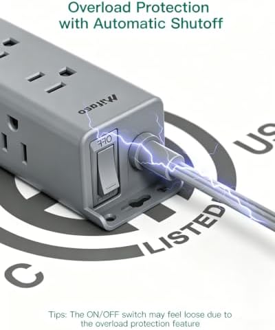 Surge Protector Power Strip, 12 Widely Spaced Multi Outlets, Wall Mount - Image 5