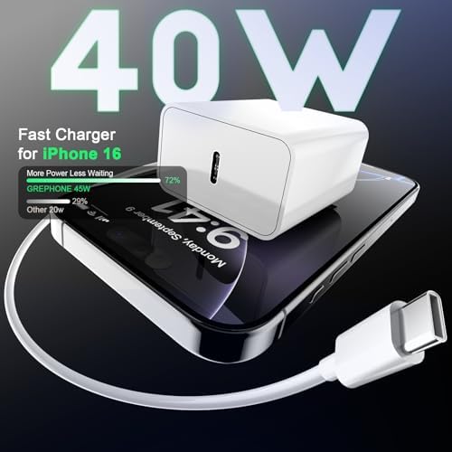 iPhone 18 Pro Max Charger, 40W USB C Fast Charging 2 Pack for Home & Travel - Image 2
