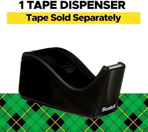 Scotch Desktop Tape Dispenser, Black Two-Tone, 1 Dispenser/Pack (C60-BK) - Image 2