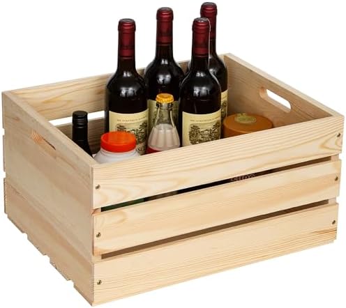 Extra Large Pine Wood Crates For Storage, Vinyl Records Storage Crates,The Storage Crates Are Made Of Pure Natural Solid Wood,Exuding Natural Pine Flavor,Unfinished Wooden Crates For Display . (1) - Image 7