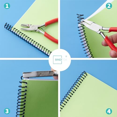 Binditek Plastic Spiral Binding Coils, Multi Size,4:1 Pitch, Black 100 Pack - Image 5