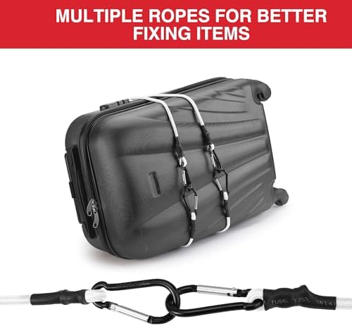 WORKPRO 24" Bungee Cords with Hooks, 4 Pack Heavy Duty Outdoor Bungee Strap - Image 5