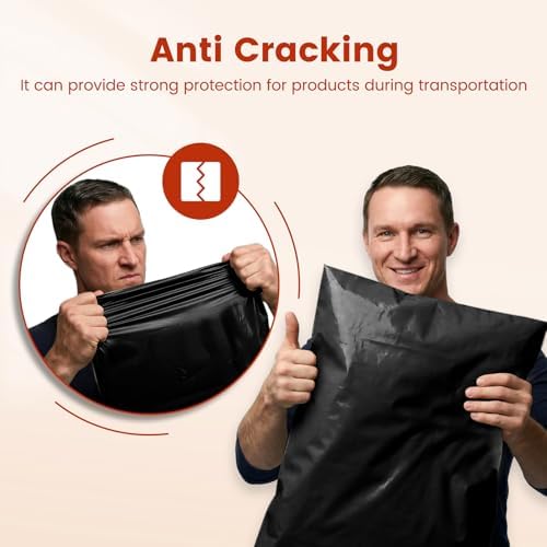 Metronic Large Poly Mailers 19x24 100 Pcs Shipping Bags for Clothing Black - Image 6