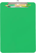 Green Clipboard with Pen Holder, Plastic Clipboard Standard Letter A4 Size by TFDLCGzm