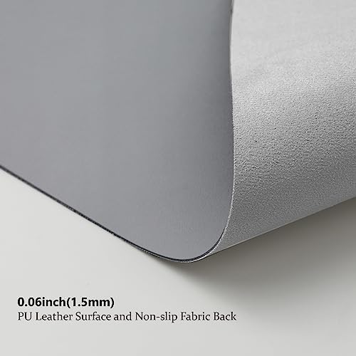 Large Desk Mat - 47.2"x 17" Non-Slip PU Desk Pad for Office and Home - Ideal for Large Mouse Pad and Desk Mats on Top of Desks(Dark Gray) - Image 4