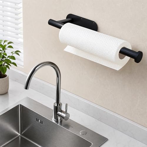 DEKAVA Paper Towel Holder Under Cabinet Wall Mount for Kitchen Paper Towel - Image 4