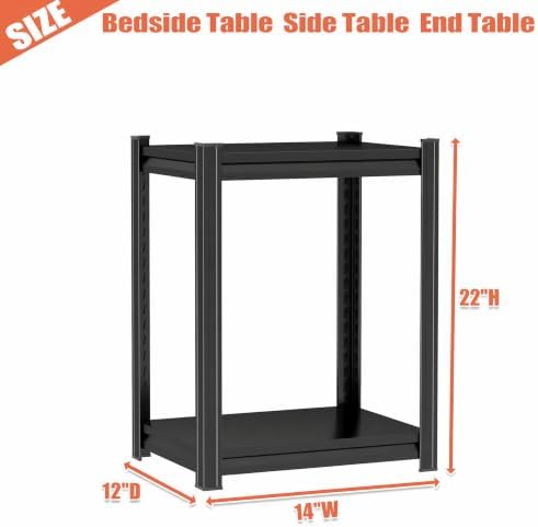 PRESTELION Garage Shelving Side Table Adjustable Metal Storage Shelves - Image 3
