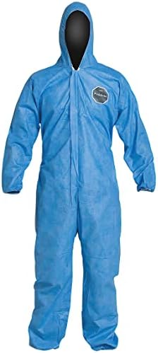 DuPont ProShield 10 PB127S Disposable Protective Coverall with Standard Fit Hood, Elastic Cuff and Ankles, Blue, 2X-Large (Pack of 25) by DuPontPersonalProtection