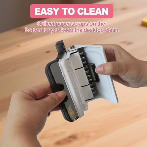 10 Hole Punch Binding Machine for Planner, Manual Binding System with 10 Multi-Color Binder Rings for Making 26 Holes on B5, 30 Holes on A4, 20 Holes on A5 Book, 10 Sheet Capacity - White - Image 7
