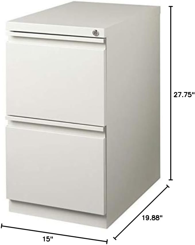 Pemberly Row 2 Drawer Mobile File Cabinet File in Light Gray - Image 2