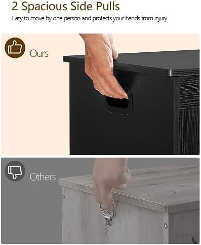 usikey 39.4” Storage Chest, Toy Chest, Toy Box with Safety Hinges, Lift Top Storage Bench, Supports 220 lb, for Living Room, Bedroom, Entryway, Black - Image 6