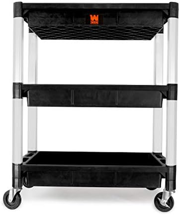 WEN 73163 Three-Tray 300-Pound Capacity Triple Decker Service and Utility Cart - Image 4