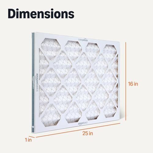 Amazon Basics MERV 5 AC Furnace Air Filter, 16x25x1 inches, 6-Pack (Actual size: 15.75" x 24.75" x 0.75") - Image 5