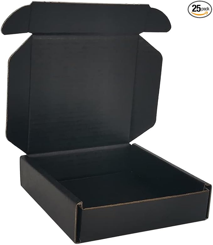 4x4x1'' Small Shipping Boxes 25 Pack, Corrugated Cardboard Mailers by CH-BOX
