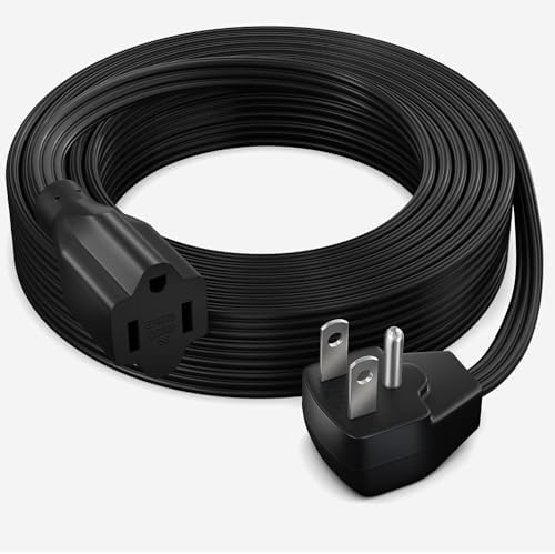 Maximm 25 Ft 14/3 AWG UL Certified Flat Plug Extension Cord, 1-Outlet by MaximmCable