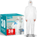 FURWEY Hazmat Suits,30Pack Disposable Coveralls,Heavy Duty Full Body-L by FURWEY