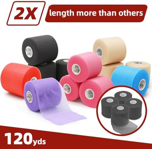 OK TAPE Pre Wrap Tape 4-Rolls 120 Yds Athletic Foam Underwrap for Sports - Image 3