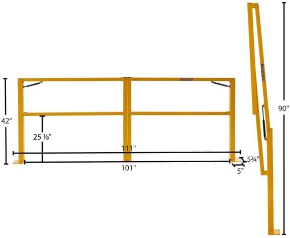 8' Guardian Folding Dock Door Gate - Image 3