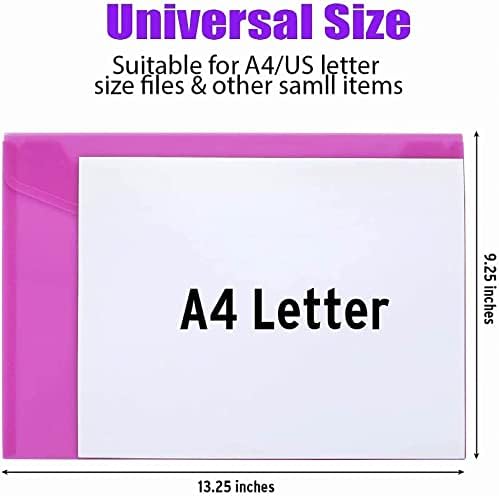 Sooez 48 Pack File Folders, Clear Poly Envelopes Plastic Folders A4 Pouch - Image 5