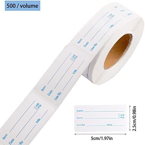 2 Rolls 1000 Pieces Removable Food Labels, 1 x 2 Inch - Image 3