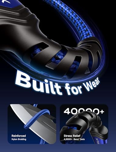JSAUX USB to USB C Cable 4-Pack (10ft+6.6ft+3.3ft+3.3ft), Blue - Image 3
