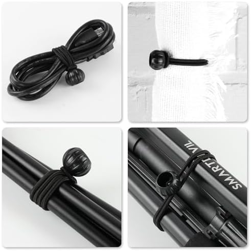 Bungee Cords with Balls 6 Inch, 100 Pack Heavy Duty Bungie Cord Balls, Canopy Tarp Tie Down Ball Bungee Cords for Camping, Tents, Patio Umbrellas, Awning, Bundle, Black - Image 4
