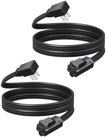 DEWENWILS 6FT Extension Cord, 3-Prong Flat Plug, 14/3, SPT-3, 2 Pack by DEWENWILS