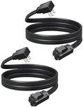 DEWENWILS 6FT Extension Cord, 3-Prong Flat Plug, 14/3, SPT-3, 2 Pack by DEWENWILS