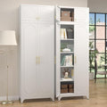 SteeLoong 90"Metal Pantry Storage Cabinet with Doors & 4 Adjustable Shelves by Steeloong