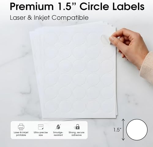 1.5" Sticker Labels for Laser & Inkjet, Spartan Industrial Template C003 - Image 2