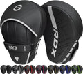RDX Boxing Pads Curved Focus Mitts, Maya Hide Leather Kara Hook and jab Training Pads, Adjustable Strap Ventilated, MMA Muay Thai Kickboxing Coaching Martial Arts Punching Hand Target Strike Shield by RDX