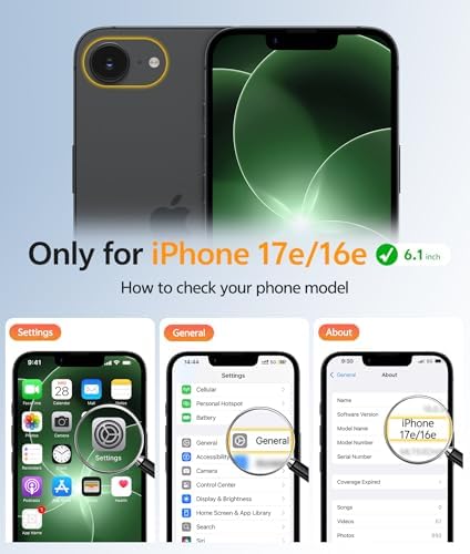 FNTCASE for iPhone 17e/ iPhone 16e Case, Fit for Magsafe, Screen Protector - Image 2