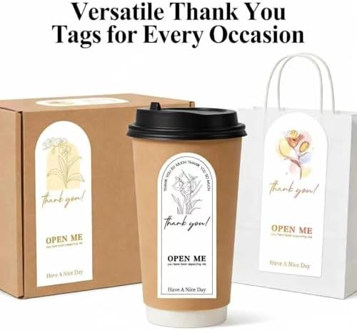 150pcs Thank You Labels - Flower Decorative Labels Gift Tag Stickers Large & Small Business Packaging Gift Box Decor - Image 5