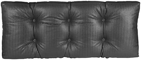 Klear Vu The Gripper Non-Slip Tufted Bench Cushion for Indoor Furniture, Assembled in USA, Entryway Storage, Bay Window, Corner Nook or Piano Seat, 33 Inches, Solid Black - Image 2