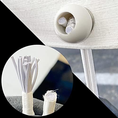 Wellmax 50 Pack 9 Inch Ball Bungee Cords, Heavy Duty 5mm, White - Image 6