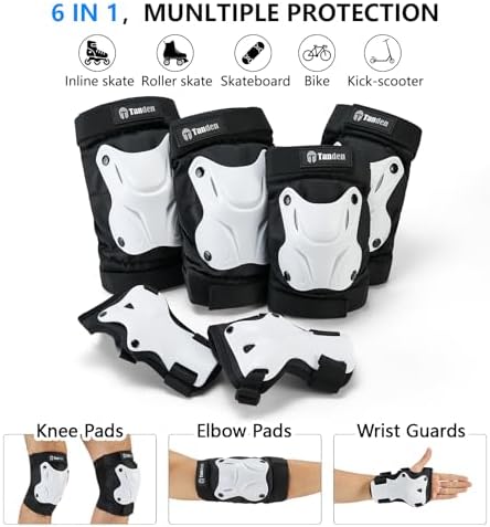 Tanden Skating Protective Gear Knee and Elbow Pads Wrist Guards for Roller Skating Skateboarding, Skate Pads Adult Knee Pads - Image 4
