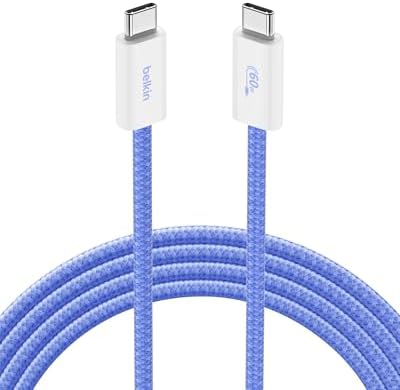 Belkin USB C to USB C 60W Braided Cable 6.6ft iPhone Charger Cord by Unknown