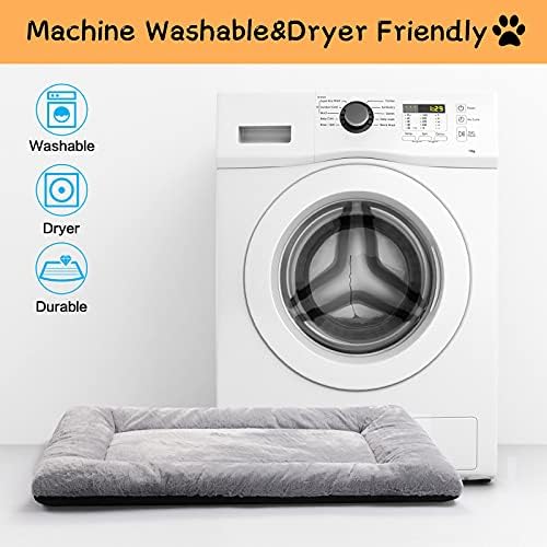 Dog Crate Pad Washable Dog Bed for Crate Small Cozy Mat 24-Inch Gray - Image 5